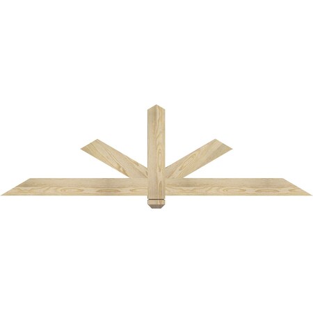 Ekena Millwork Kennewick Rough Sawn Timber Gable Bracket, Douglas Fir, 72"W x 21"H x 2"D x 4"F, 7/12 Pitch GBW072X21X0204KEN00RDF